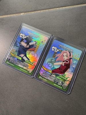 Sasuke Uchiha 136/130 V & Sakura Haruno 135/130 V - Pre Release Naruto Mythos