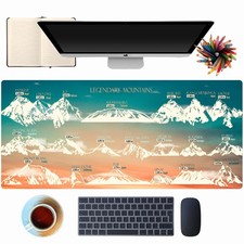 Mountain Desk Mat - XL Mouse Pad with Legendary Mountains Design - Extended L...