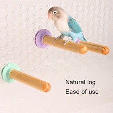 Wood Bird Cage Perch Grinding Perch Bird Stand Toy Platform