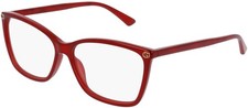 NEW Gucci Sensual Romantic GG 0025O Eyeglasses 004 Red 100 AUTHENTIC