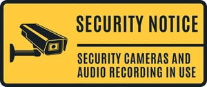 CCTV Recording No Trespassing Smile You're On Camera Self Adhesive Vinyl Sticker