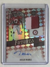 2021 Panini Legacy - Futures Patch Autographs Jaylen Waddle #FP-JW Ruby /100 