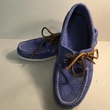 Mens Sperry Size 7 Blue Suede  2-eye Topsider Boat Shoes STS24215