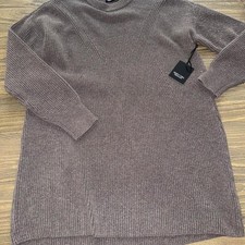 NWT Simply Vera Vera Wang Brown Ribbed Sweater Dress XL