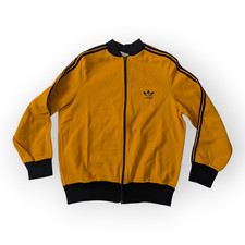 vintage 70/80s ADIDAS GEORG SCHWAHN West Germany track jacket yellow Size XS