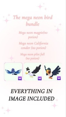 Adopt (stuff Frwm) me today) The mega neon bird bundle