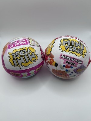 MGA's Miniverse Make It Mini Food Mystery Ball Capsule Lot of 2 New Sealed