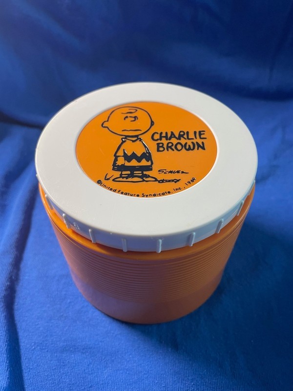 Vintage Charlie Brown Thermos Insulated Jar 1969 Peanuts Model 1155
