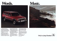 1988 Jeep Cherokee: Words Music Vintage Print Ad