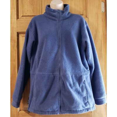 Columbia Fleece Jacket Women's Size Medium Blue Zip Pockets Full Zipper