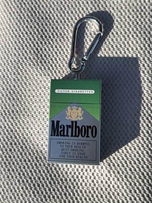 Rare Marlboro Green Portable Vintage Ashtray Keychain Cigarette Pack Clip