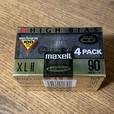 Maxell XLII 90 XL-II Audio Cassette 90min High Bias Type II 4-Pack Japan
