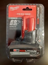Milwaukee 48-11-2450 M12 RedLithium HIGH OUTPUT 5.0Ah XC5.0 Battery Pack