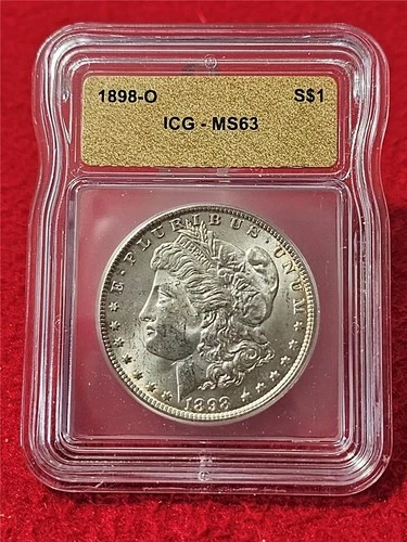 1898-O MORGAN SILVER DOLLAR  ICG  MS 63                                   #T1634
