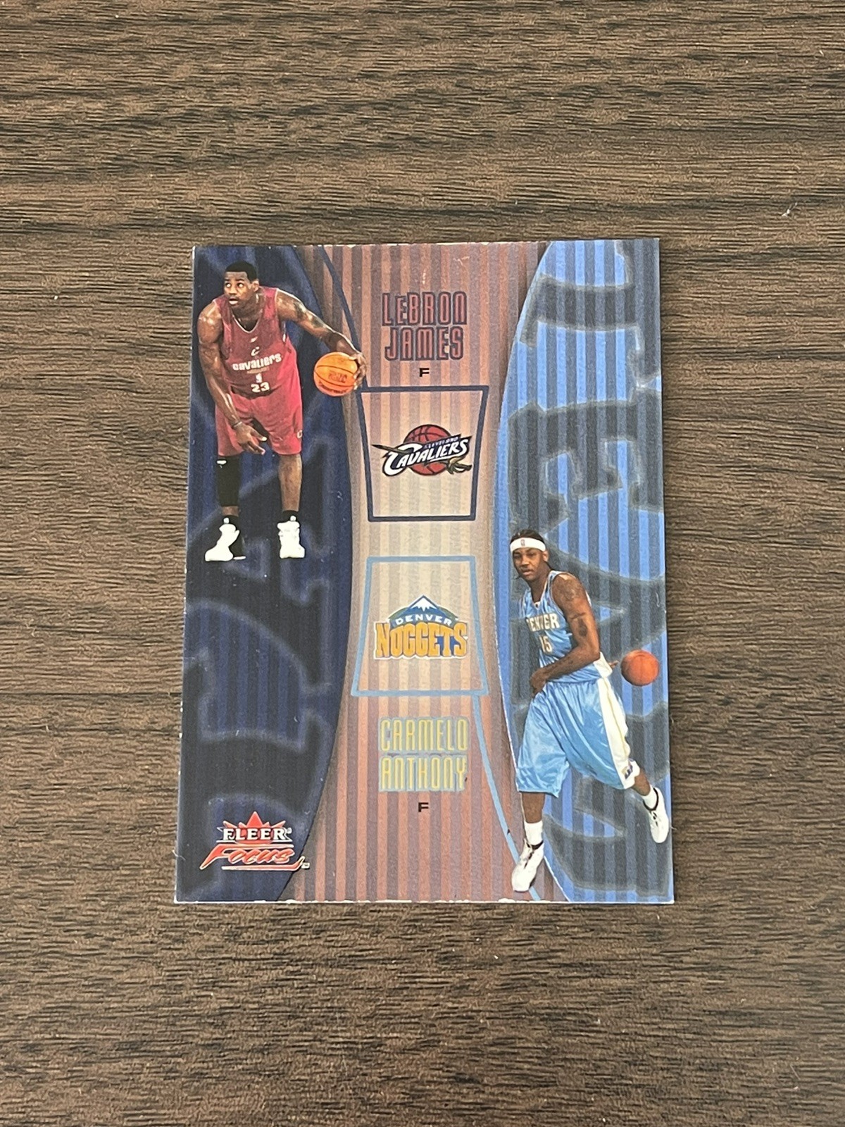 2003 Fleer Focus LeBron James Carmelo Anthony Tag Team #13 Insert Rookie Card