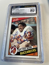 Lee Roy Selmon Signed 1984 Topps Football Card #371 CGC AU JSA Auto 10