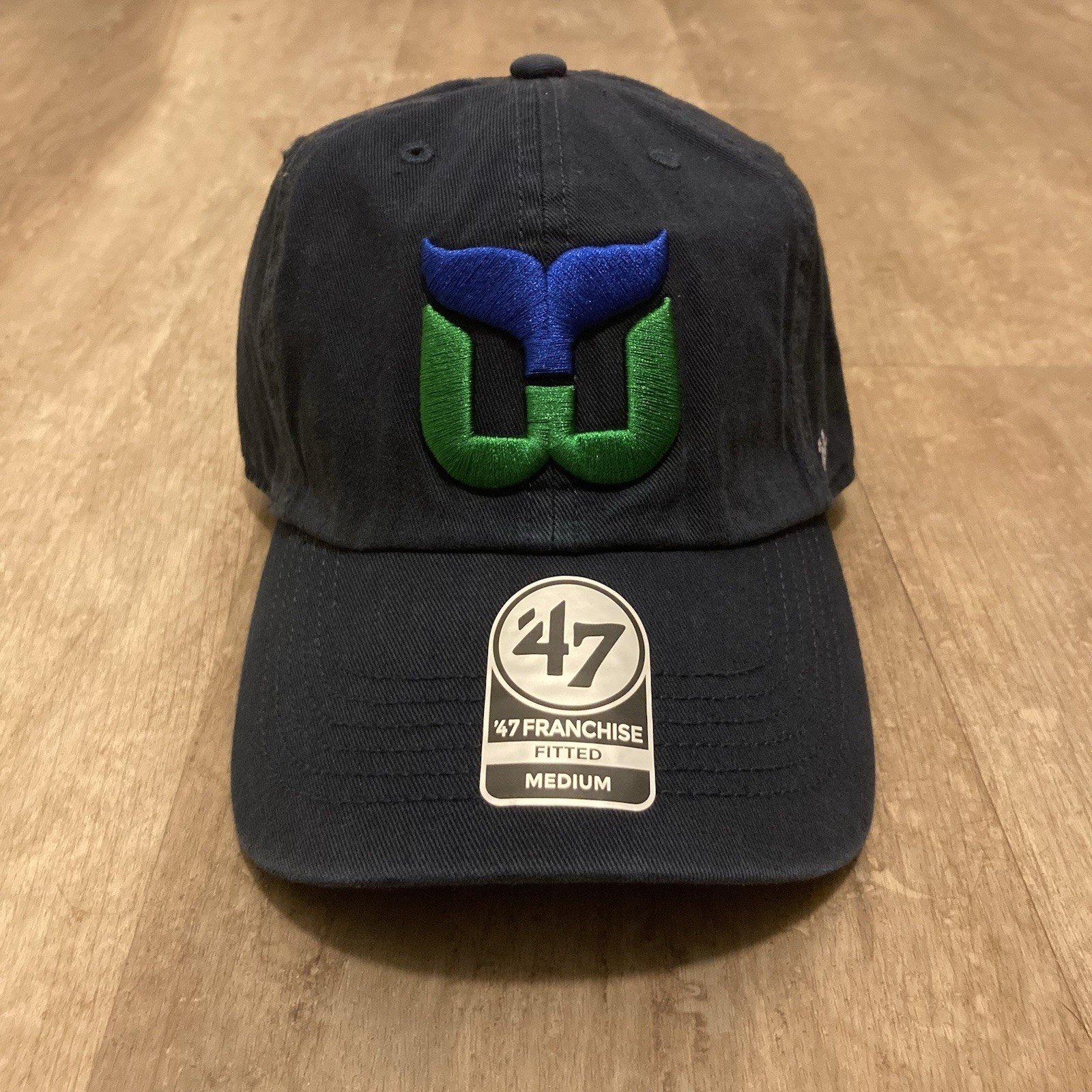 Men’s 47 Brand NHL Hartford Whalers Logo Fitted Hat Cap Sz Md