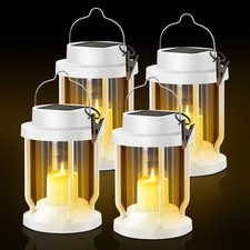 1-4x LED Solar Lantern Hanging Lights Outdoor Yard Patio Garden Waterproof Decor