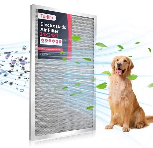 Torjim 24x24x1 Air Filter-MERV8, Washable & Reusable AC/HVAC Permanent Electrost - product listing photo
