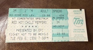 レッド・ホット・チリ・ペッパーズ コンサートチケット Red Hot Chili Peppers Ticket | eBay