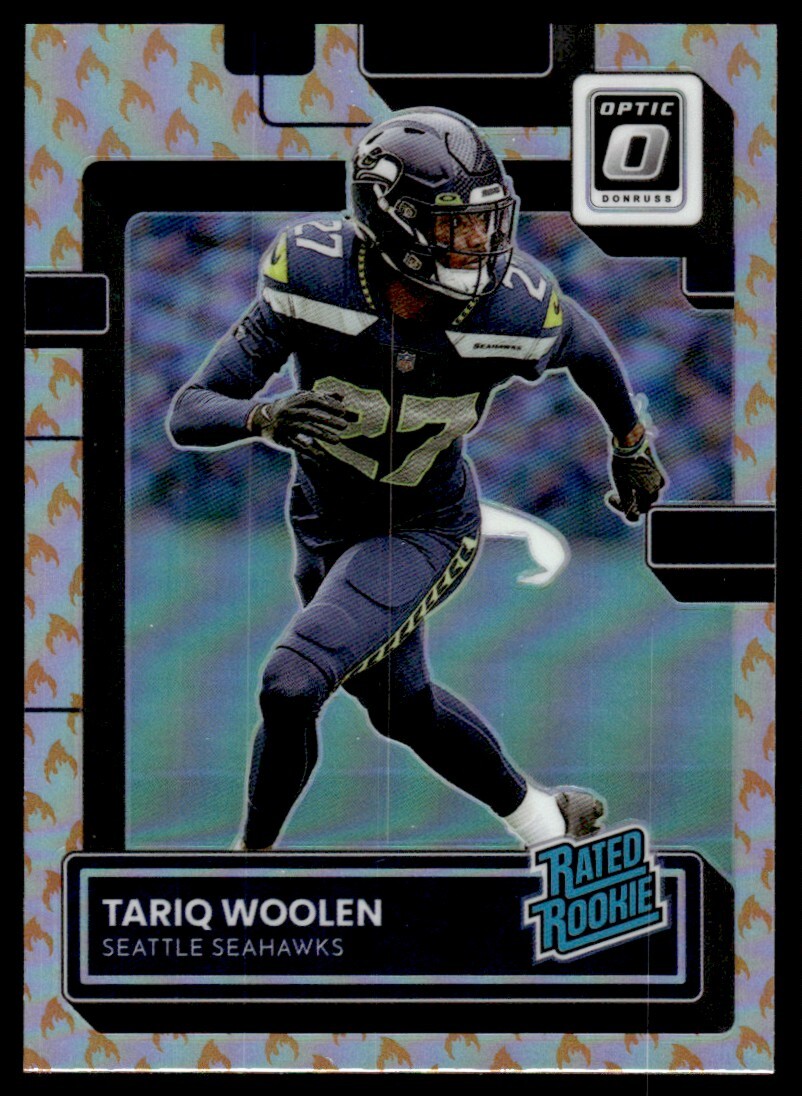 2022 Donruss Optic Fire Emoji Tariq Woolen Rookie Seattle Seahawks #298