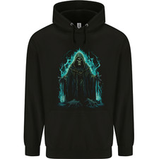 Image of A Green Grim Reaper Mens 80% Cotton Hoodie