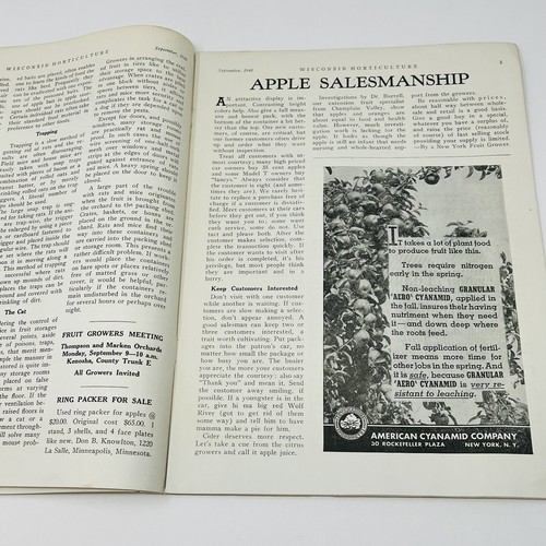 1940 Wisconsin Horticulture Magazine Apple Fruit Beekeeping Home Garden - Picture 5 of 12
