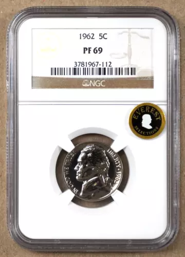 1962 PROOF JEFFERSON NICKEL NGC PF69 967112