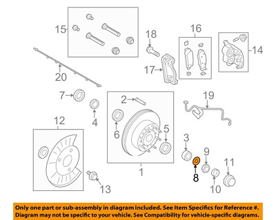 FORD OEM 08-22 F-250 Super Duty Brake Components-Grease Seal Washer 7C3Z1195A