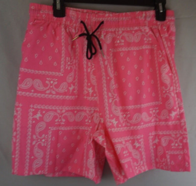 Men's Paisley/Bandana Design Shorts, Drawstring Waist,  Summer Shorts Sz M NWOT