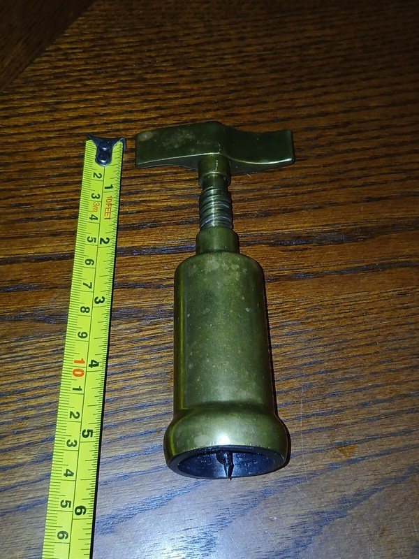 Vintage Mid-Century Italian Brevatto Brass Barrel Wine Bottle Opener