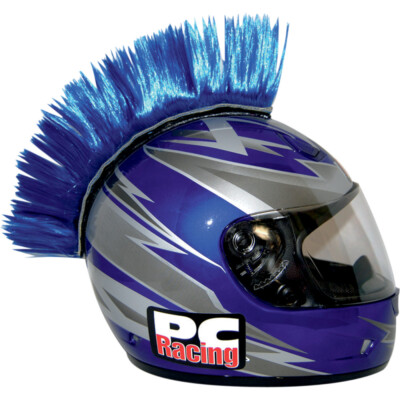 blue motorcycle helmet mohawk PC Racing Helmet Mohawk (Blue)