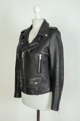 SAINT LAURENT PARIS| (778214 FAC3B 1000) Ladies Saint Laurent Paris YSL Classic Motorcycle Leather
