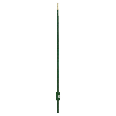Green Steel Fence T-Post 1-3/4 in. x 3-1/2 in. x 6 ft. No-Rust Fencing Fabric