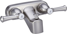 DF-SA110L-SN RV Tub Shower Faucet Valve Diverter with Hot/Cold Handles Brushe