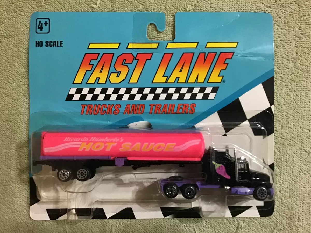 1991 Toys R Us Fast Lane HOT SAUCE TANKER Kenworth Tactor Trailer