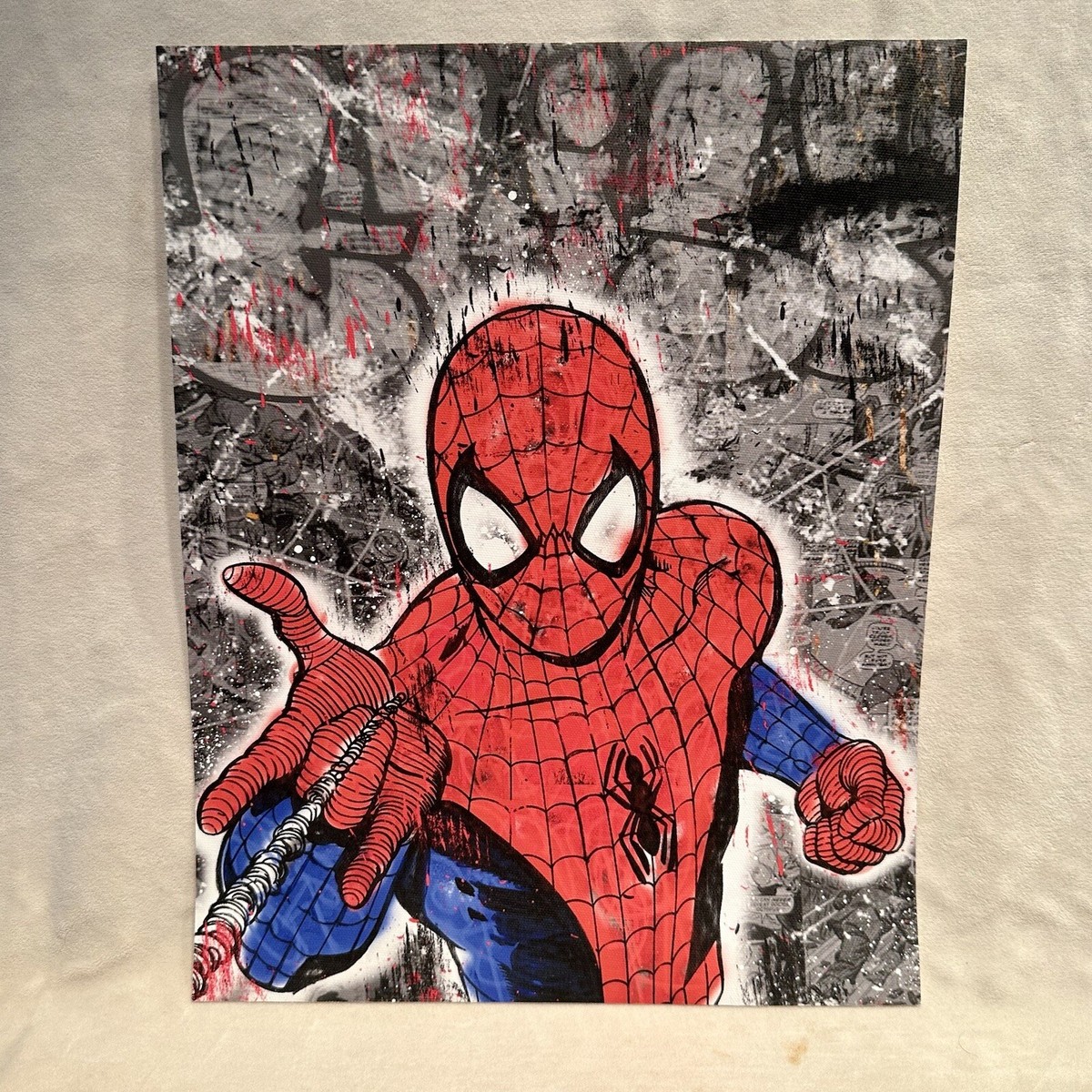 LIMITED EDITION: SPIDER-MAN Graffiti Art Poster on Vinyl