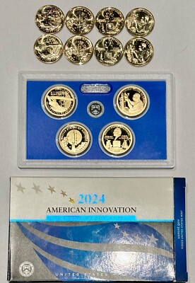 2024 12 Coin PDS Mint Uncirculated & Proof American Innovation Dollar Set