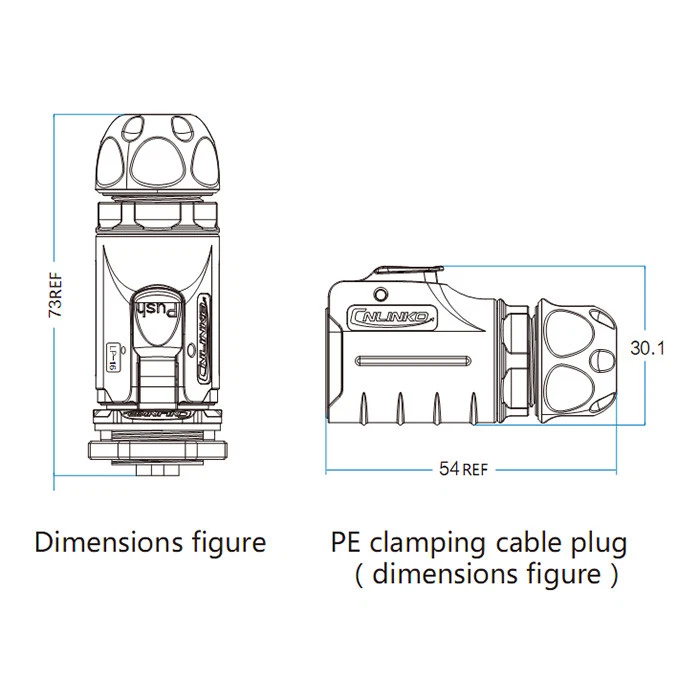 CNLINKO 3 Pin M16 Size Power Circular Industrial Connector Male Plug Outdoor  - Image 3 of 4