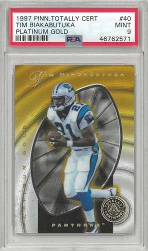 1997 Pinnacle Totally Certified TIM BIAKABUTUKA #40 Platinum Gold 25/30💎 PSA 9