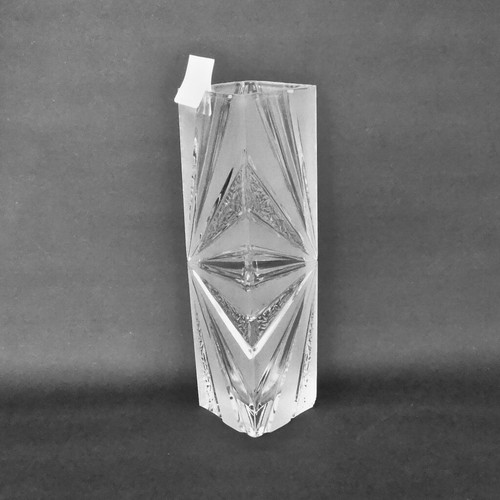 vintage Warmensteinach Glaswerke heavy lead crystal hand-cut 24% PbO glass vase - Picture 2 of 18