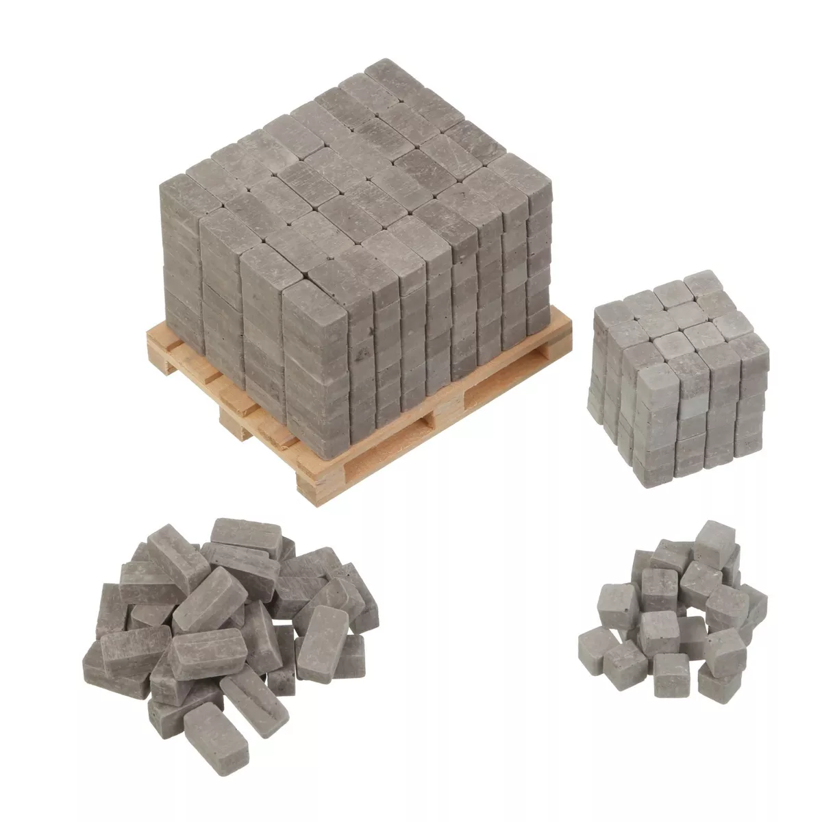 Mini Cinder Blocks with Pallet 1:12 Scale, Mini Building Materials, Mini  Bricks