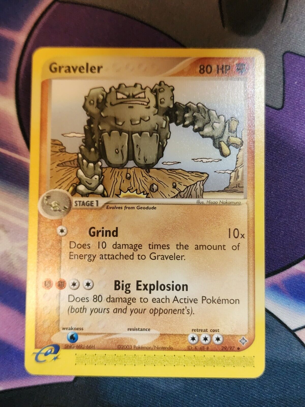 Graveler 29/97 EX Dragon 2003 Non Holo Pokemon Card LP- Near Mint