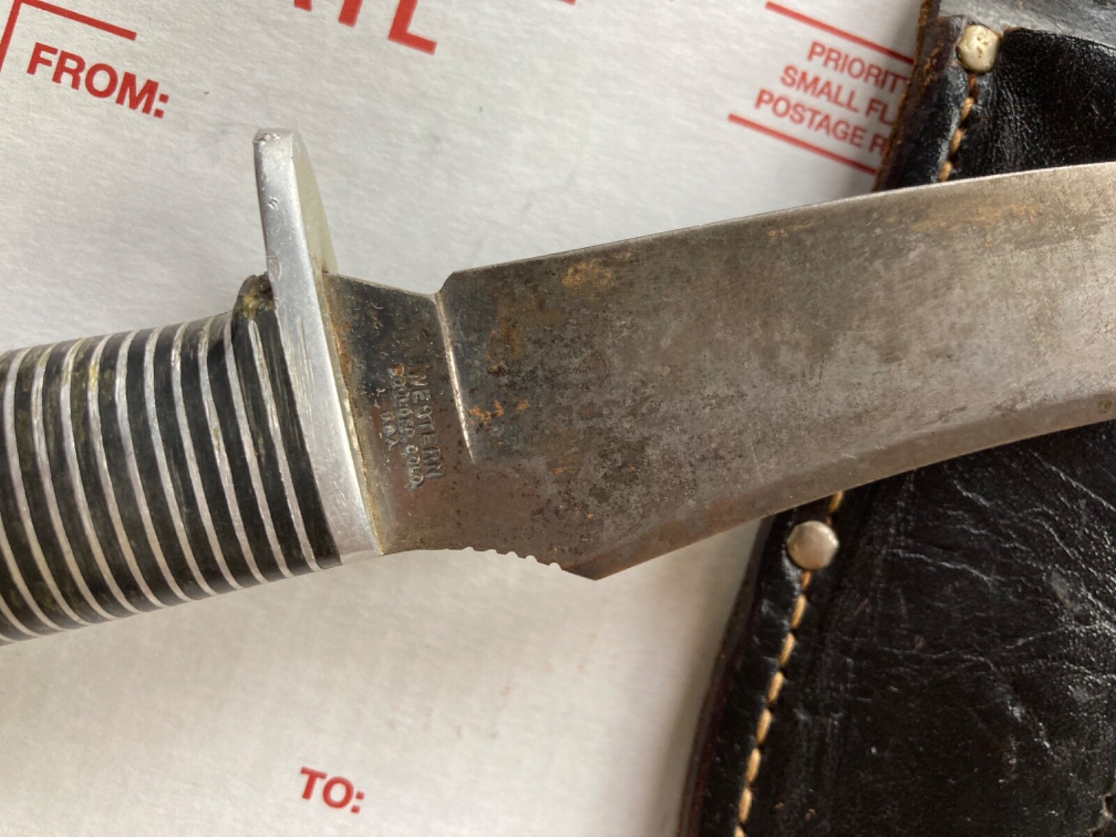 VINTAGE WESTERN BLACK BEAUTY F39 KNIFE eBay