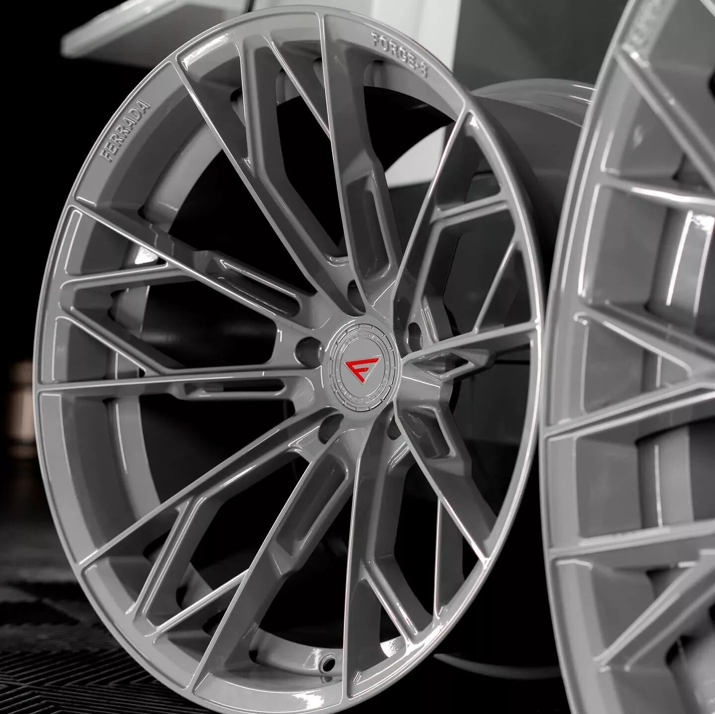 20'' Ferrada FR9 Storm Grey Staggered Concave Wheels For Audi R8 20x9 20x11