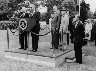 Irish President Eamon de Valera addressing Joint Session US Con- 1964 Old Photo