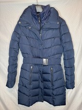 Tommy Hilfiger Long Girls XS Navy Dark Blue Puffer Jacket Coat