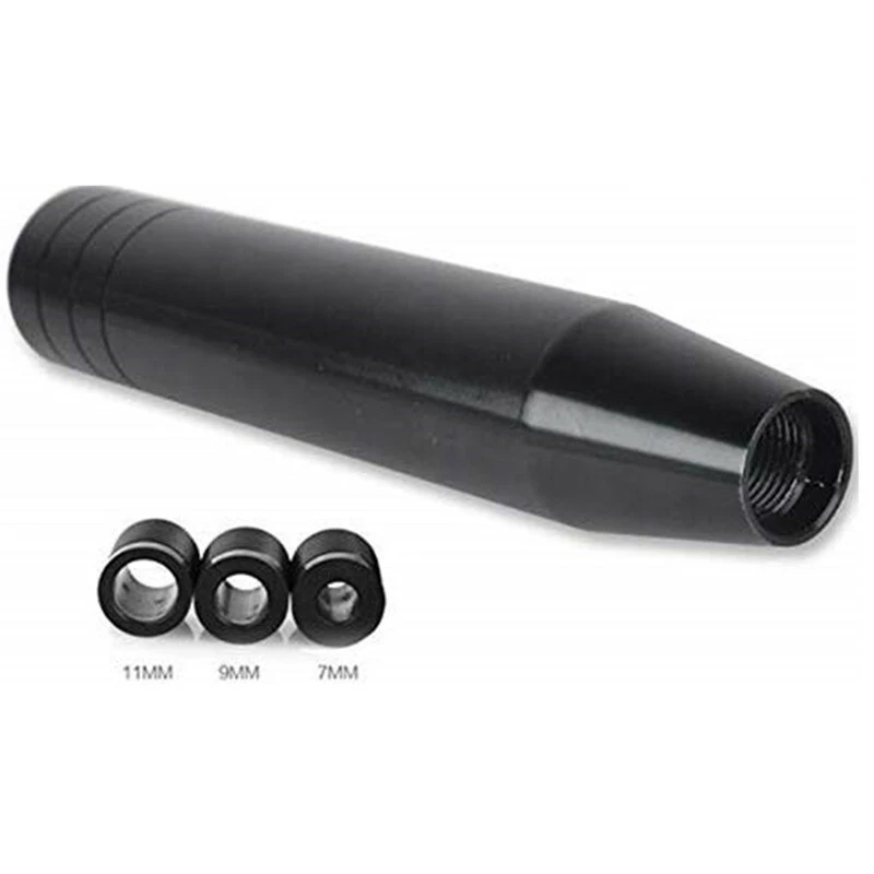 Perilla de engranaje deportiva de metal universal para automóvil manual palanca de cambios automática negra Foto 3 de 4