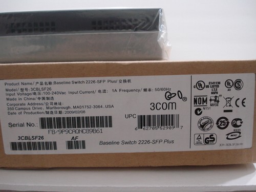 3COM Baseline Switch 2226-SFP Plus 3CBLSF26 P/N 10016470 New Open Box - Picture 5 of 15