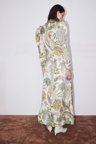 Vestido ALEMAIS Hiedra Manga Larga Abullonada Floral Formal Evento Boda AU 10 US 6 - Imagen 6 de 13